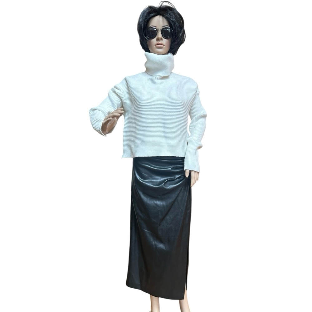 Zara Ivory Ribbed Turtleneck Sweater, NWT, S - Picture 2 of 13